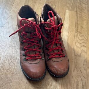Steve Madden Brown Hiking Boots with Red Laces (cream also included)